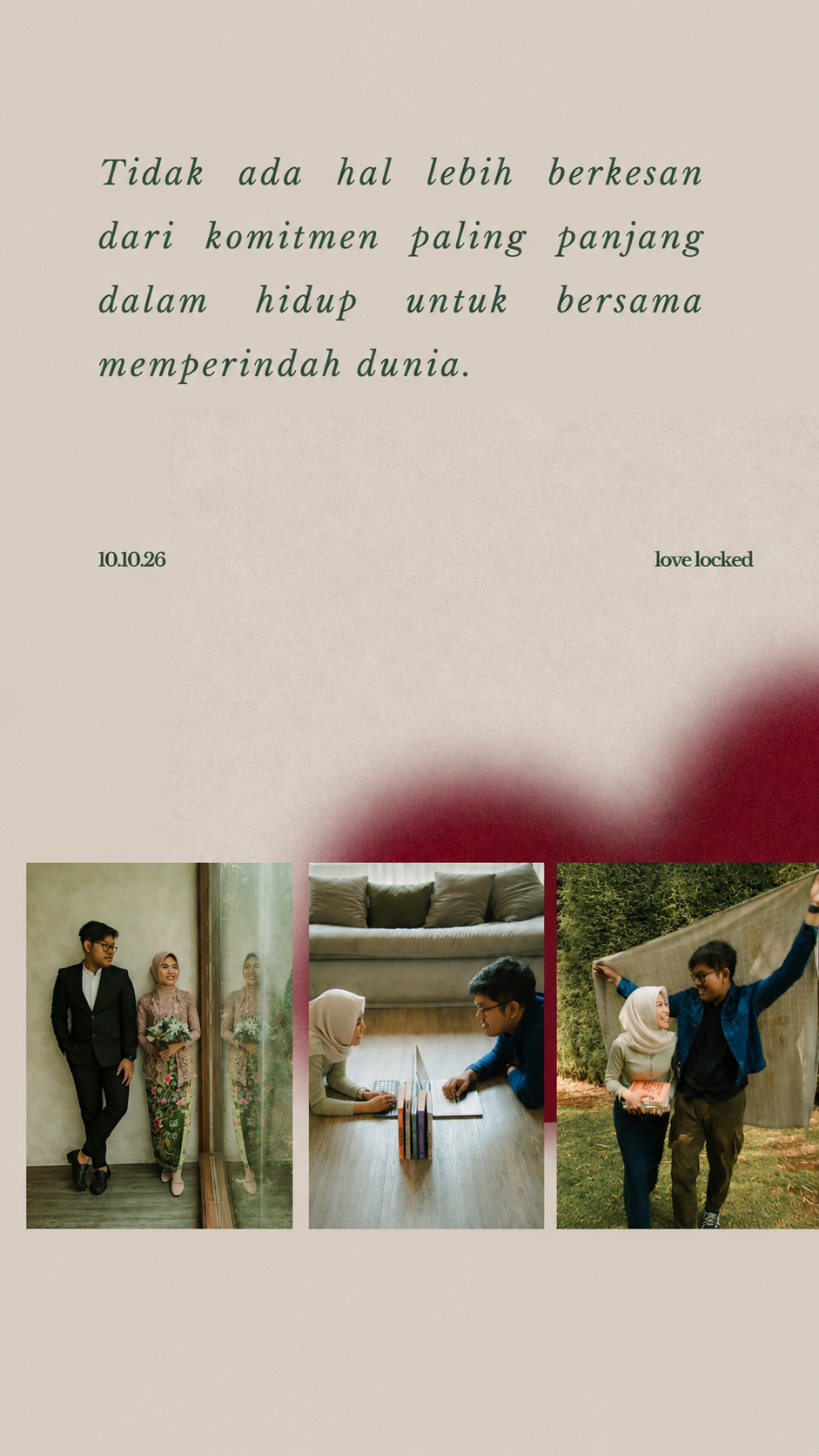 Wedding invitation second cover